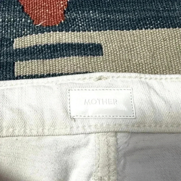 MOTHER the tomcat slide mini fray denim skirt in Dyed Natural Off White - Picture 13 of 13